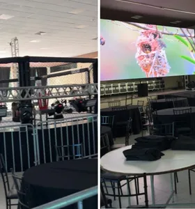 A entrada será mediante a doação de 1 kg de alimento