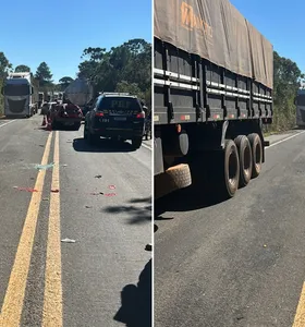Motorista de 63 anos teve ferimentos leves e foi encaminhado à Santa Casa de Irati