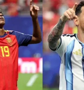 Lamine Yamal e Lionel Messi