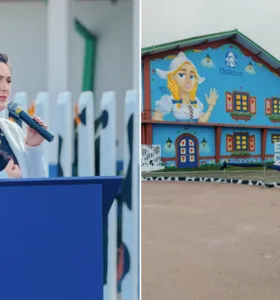 Arte na fachada destaca história da marca