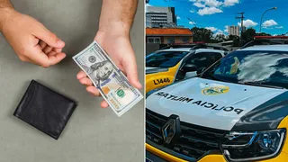 Você devolveria? Mulher encontra carteira com US$ 1 mil e chama a PM em PG