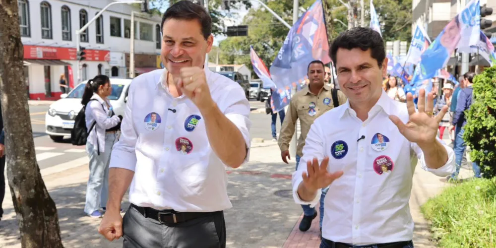 Sandro Alex (à esquerda), candidato ao Governo do Paraná