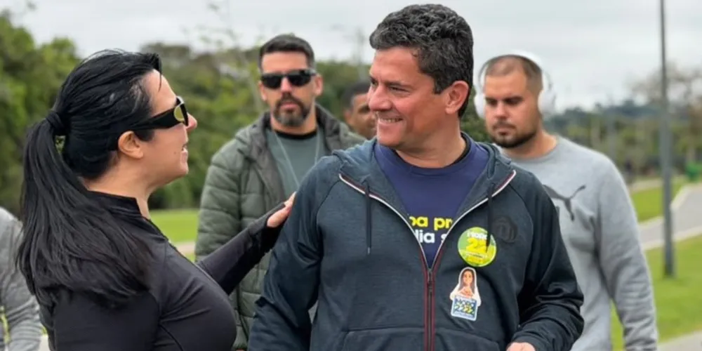 Sergio Moro (ao centro), candidato ao Governo do Paraná