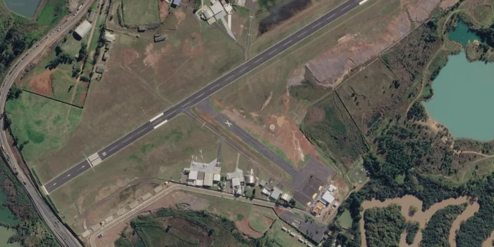 Visão aérea Aeroporto Sant'Ana