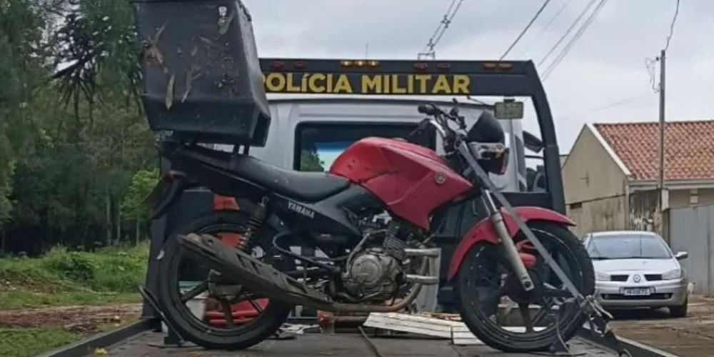 Moto foi levada à 4ª Central Regional de Flagrantes