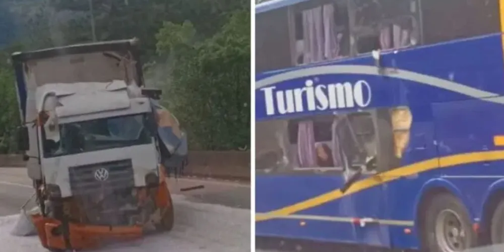 Batida interditou duas faixas da rodovia, no sentido a SC