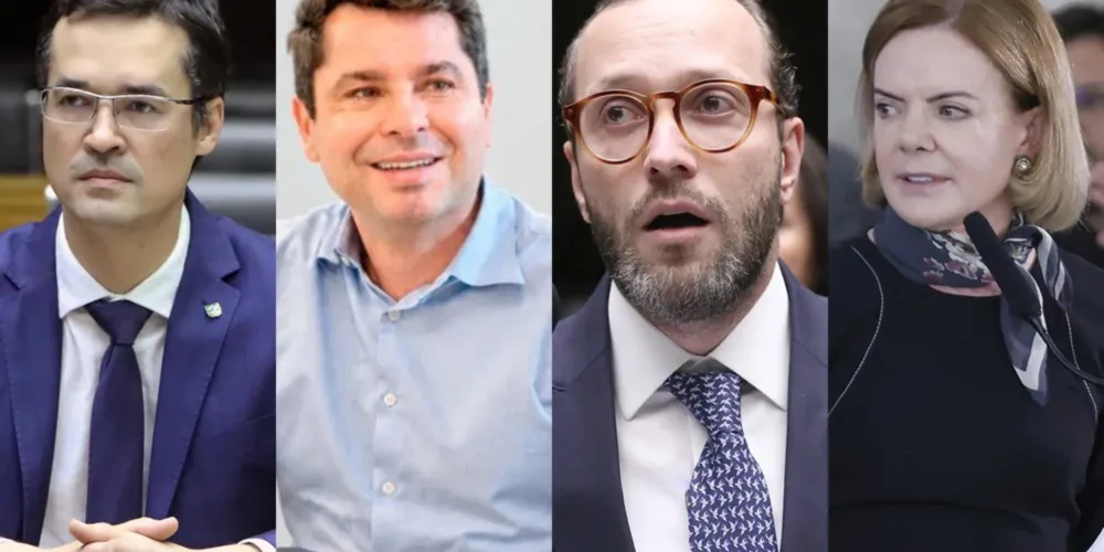Deltan Dallagnol, Alexandre Curi, Filipe Barros e Gleisi Hoffmann