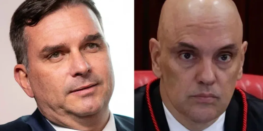 Flávio Bolsonaro e Alexandre de Moraes