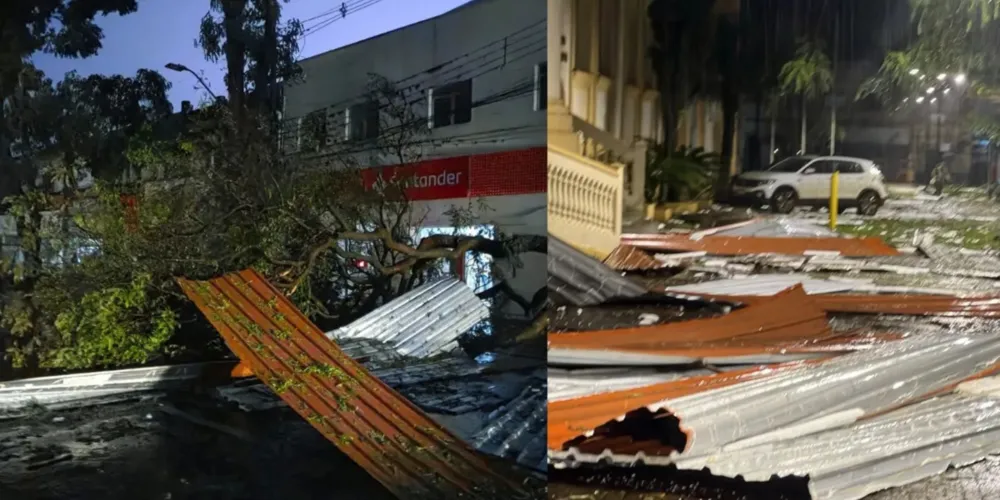 Estragos na cidade de Apucarana