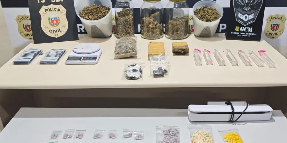 O jovem preso e todo o material apreendido foram encaminhados à autoridade policial