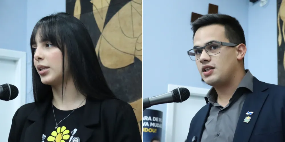 Kauany Bechinski e Gustavo Cabral Nunes falaram na Tribuna Livre