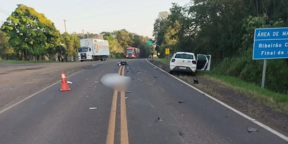 O motociclista não resistiu à gravidade dos ferimentos e entrou em óbito ainda no local