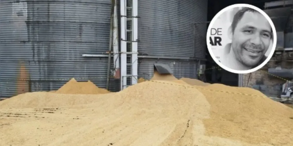 O trabalhador Leonel Silveira, de 44 anos, morreu após ficar soterrado por grãos de arroz dentro de um silo