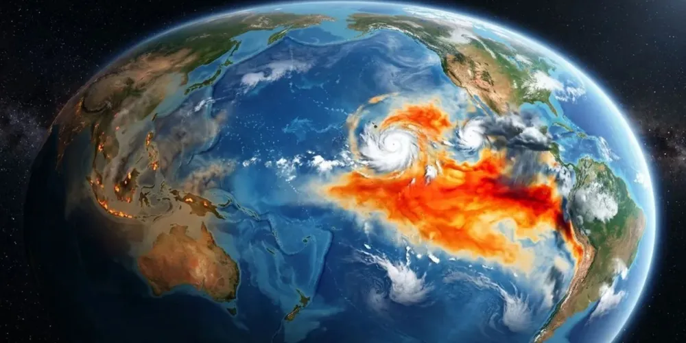 Super El Niño está em ação. Imagem ilustrativa