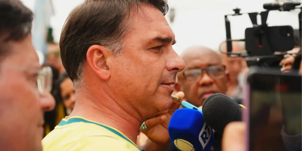 O senador e candidato ao Planalto, Flávio Bolsonaro