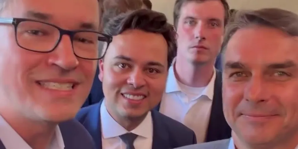 Deltan Dallagnol, Jeffrey Chiquini e Flávio Bolsonaro
