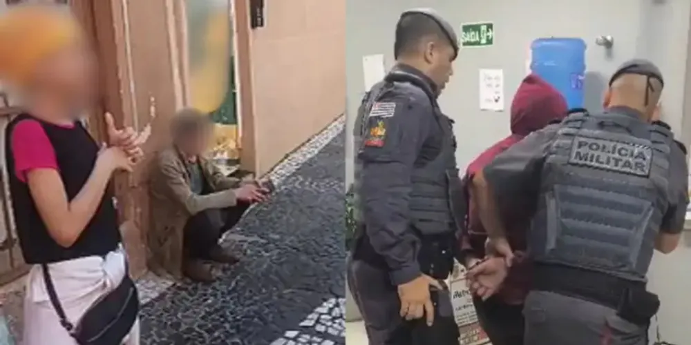 O suspeito foi encaminhado à delegacia