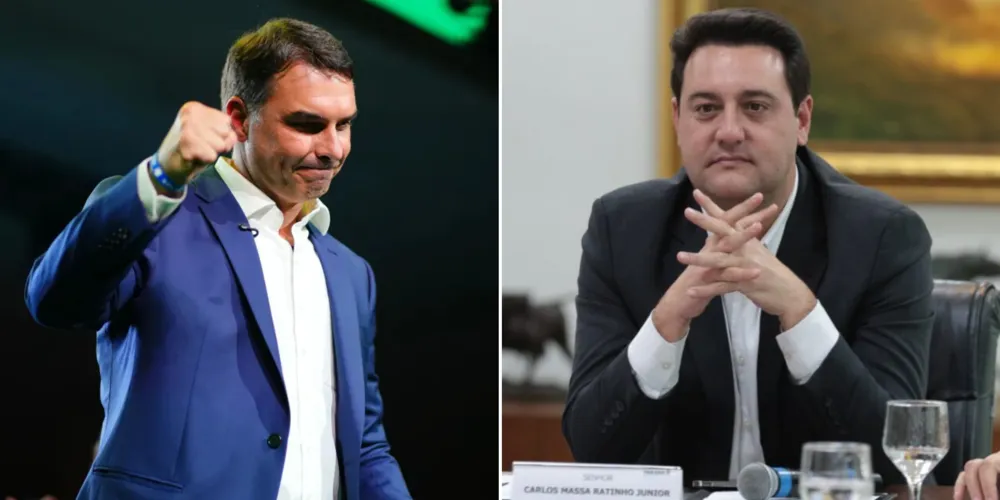 Flávio Bolsonaro e Ratinho Junior
