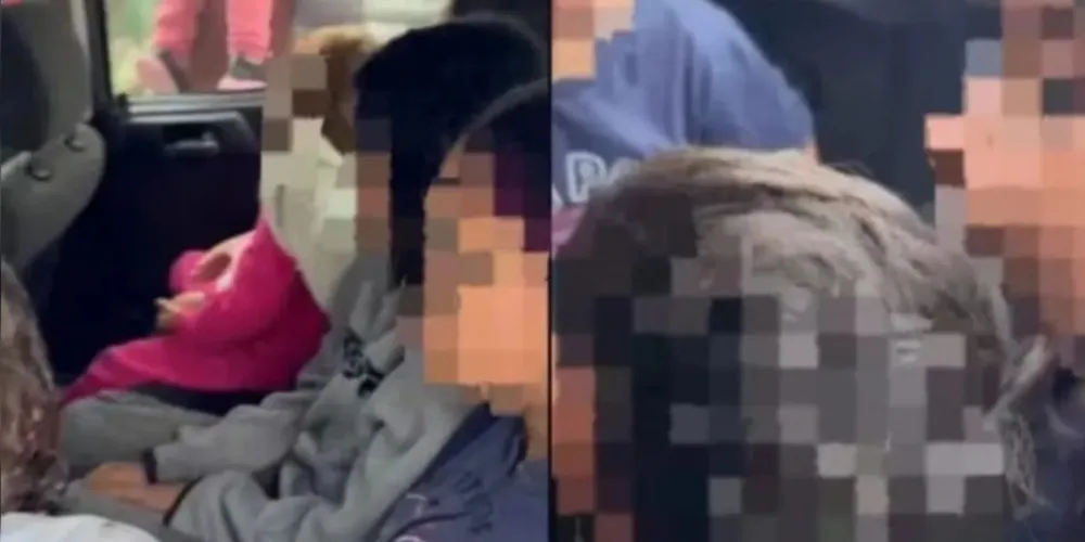 Nenhum dos menores utilizava cinto de segurança