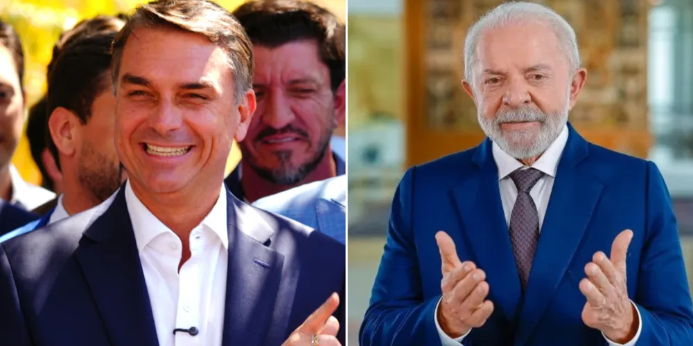 Flávio Bolsonaro e Luiz Inácio Lula da Silva, candidatos à Presidência da República