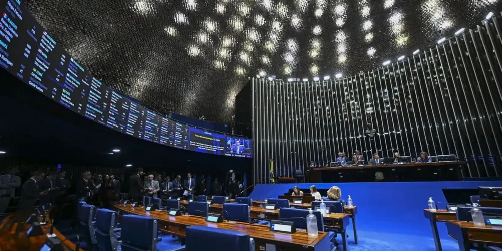 Plenário do Senado Federal durante sessão deliberativa ordinária