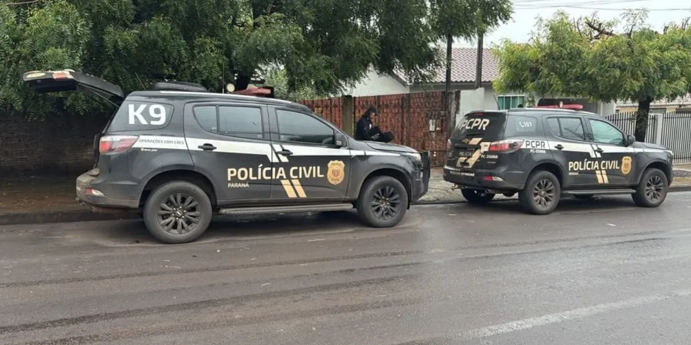 A operação mobiliza cerca de 100 policiais civis, além de helicóptero e cães farejadores