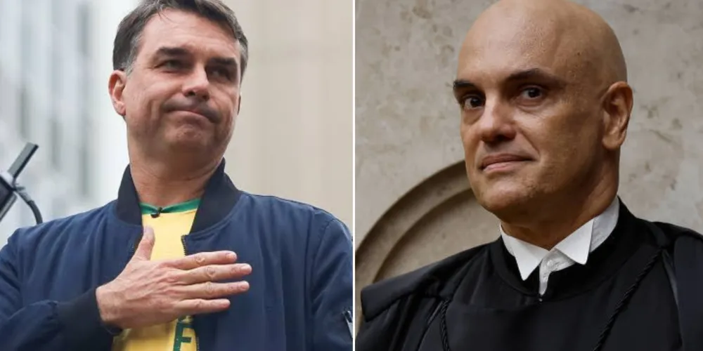 Flávio Bolsonaro (PL) e Alexandre de Moraes
