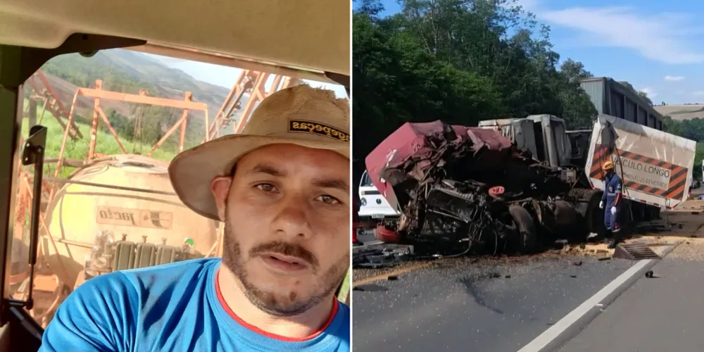 Ivonei Toebe faleceu após se envolver neste grave acidente na BR-277
