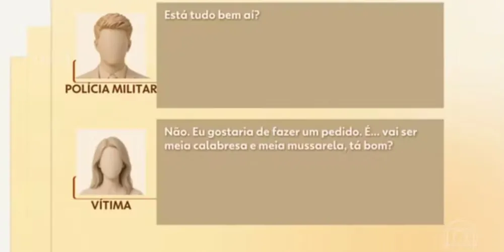Mulher liga para a polícia e finge pedir pizza