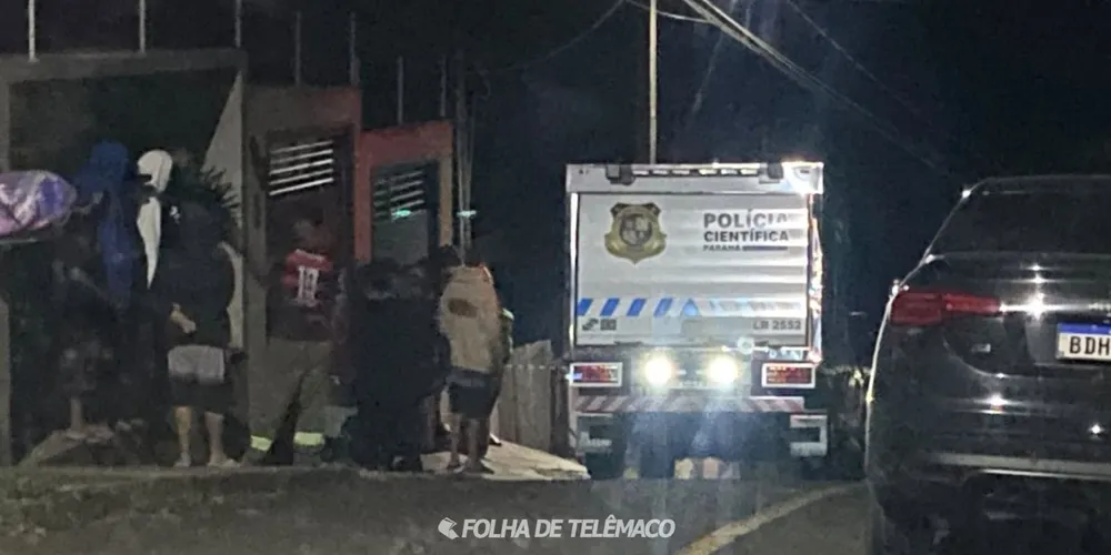 A área foi isolada para os trabalhos da Polícia Científica