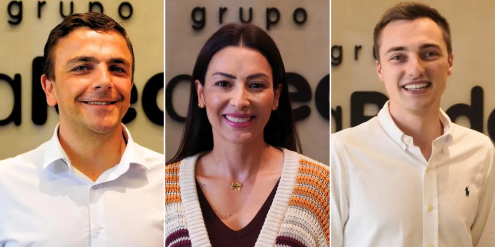 Aliel Machado (PV), Mabel Canto (PP) e Ricardo Zampieri (PL)