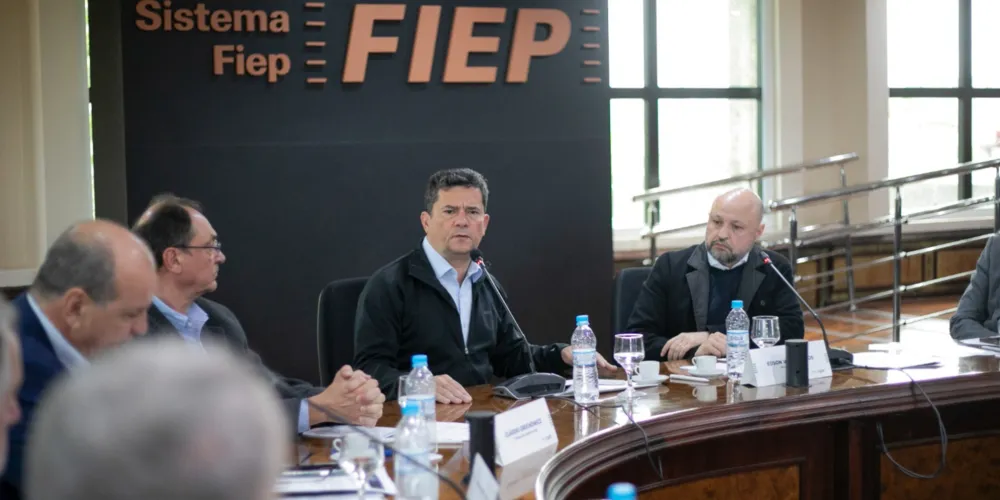 Governador eleito do Paraná, Sergio Moro, esteve reunido com a diretoria da Fiep