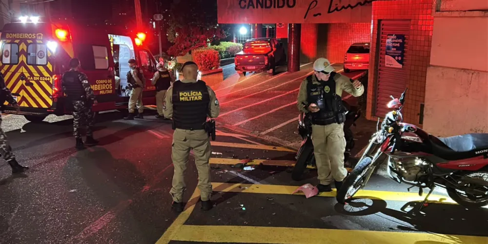 Acidente em frente ao antigo PSM envolveu um policial militar e um jovem de 23 anos