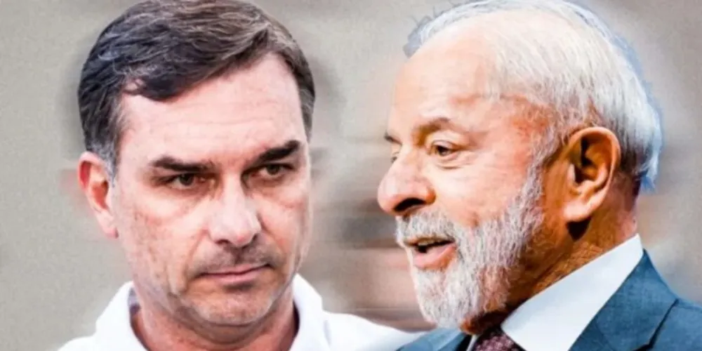 Flávio Bolsonaro tem 48% das intenções de voto, contra 46% de Lula.