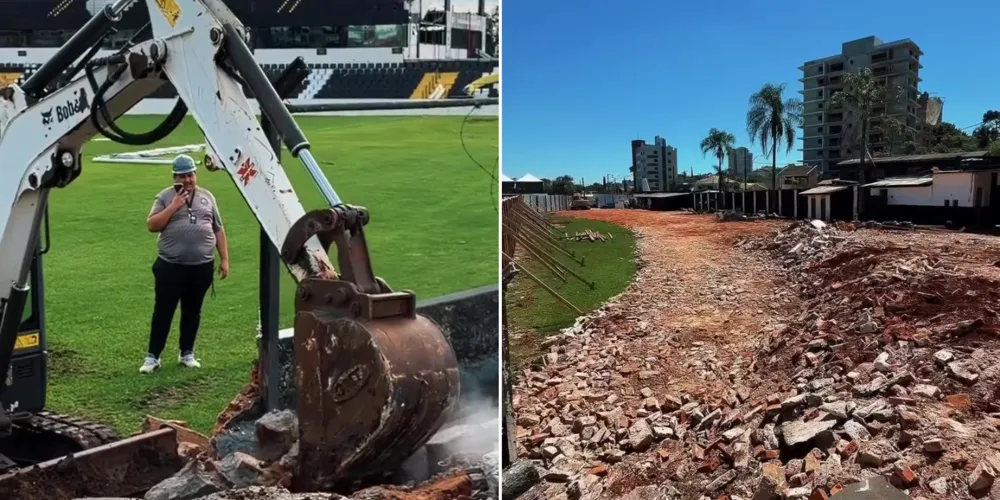 Operário divulgou imagens dos trabalhos no Estádio