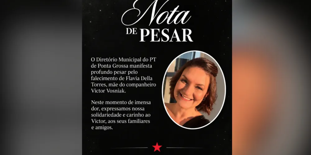 O velório acontece na Capela da Funerária Tamoyo Prev, em Ponta Grossa