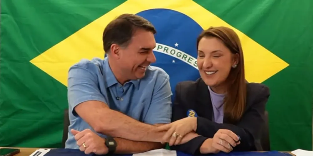 Flávio Bolsonaro e Daniella Marques