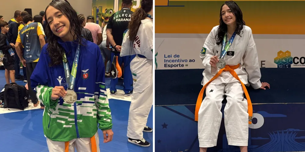 Nathaly Lima Carneiro garantiu o título de vice-campeã brasileira escolar na categoria Cadete até 44 kg