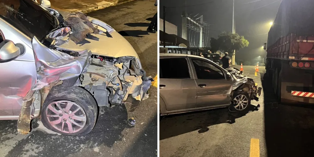 Acidente a Rua Latino Coelho, em Ponta Grossa