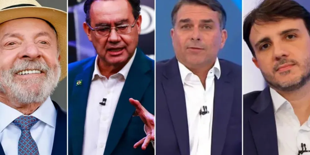 Luiz Inácio Lula da Silva, Augusto Cury, Flávio Bolsonaro e Renan Santos