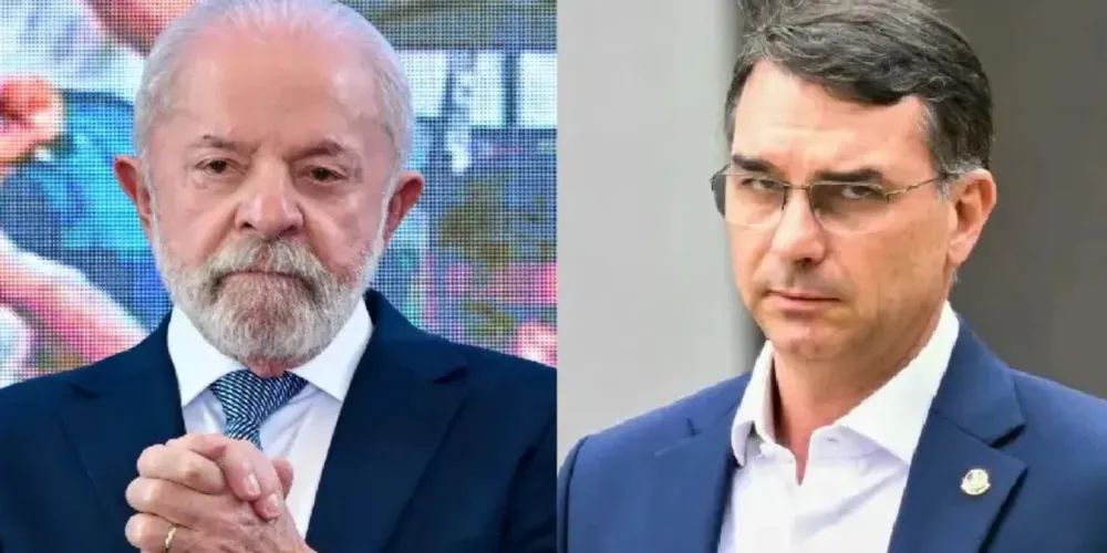 Luiz Inácio Lula da Silva (PT) e Flávio Bolsonaro (PL), candidatos à Presidência da República