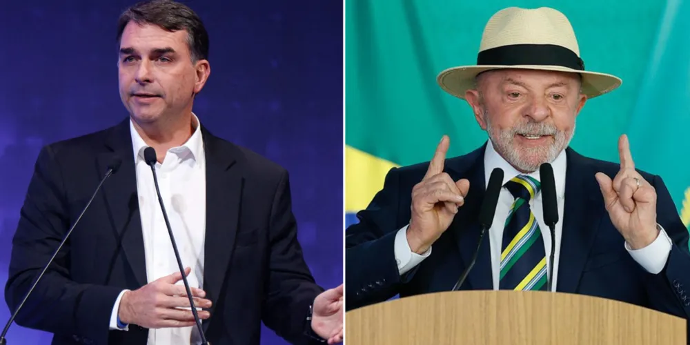 Flávio Bolsona e Luiz Inácio Lula da Silva