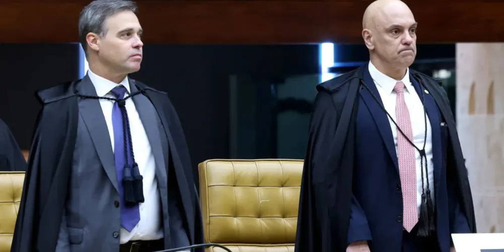 Os ministros André Mendonça e Alexandre de Moraes