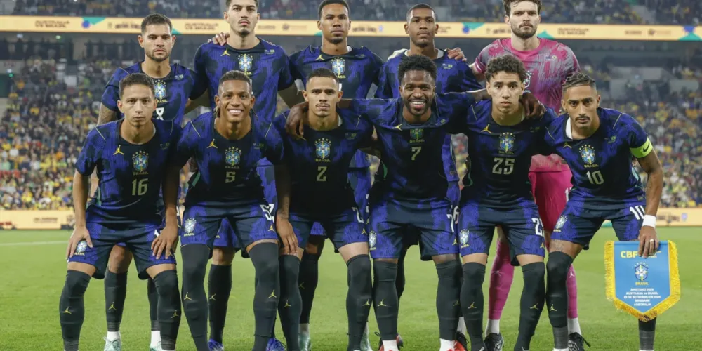 Brasil em amistoso contra a Austrália