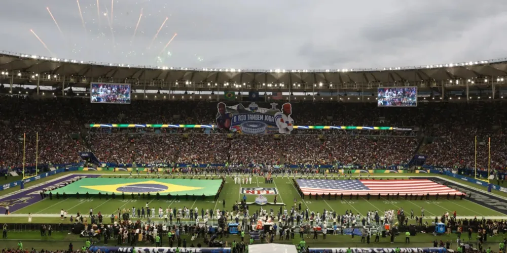 Partida foi a primeira da NFL na história do Maracanã, no Rio de Janeiro