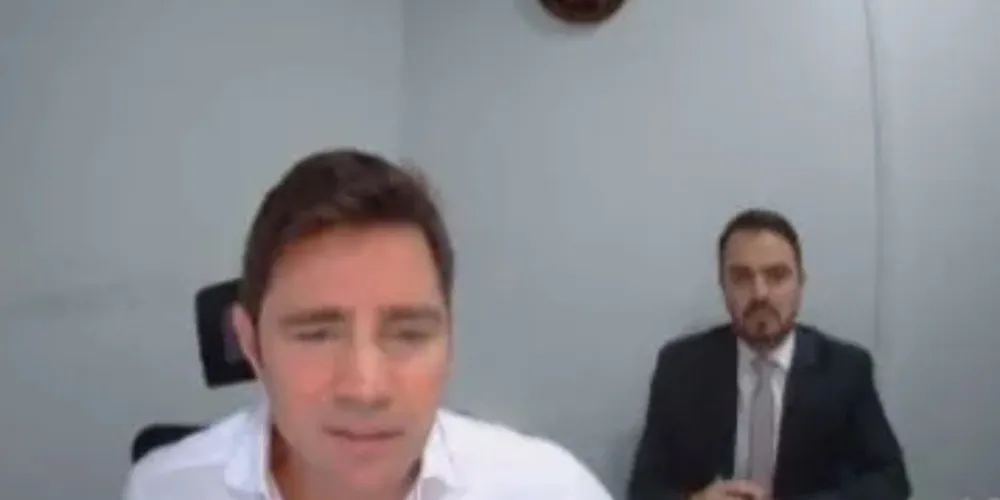 Ex-banqueiro Daniel Vorcaro em depoimento à Polícia Federal