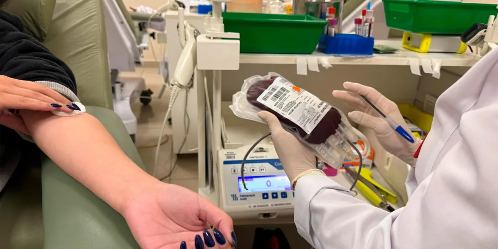 Cada doação gera, em média, de 450 ml a 470 ml de sangue
