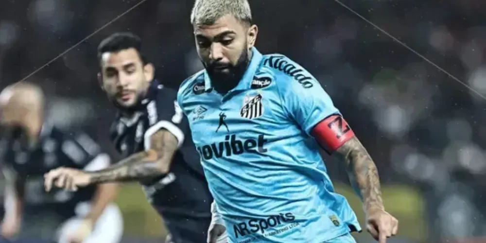 Gabigol marcou o gol da vitória santista