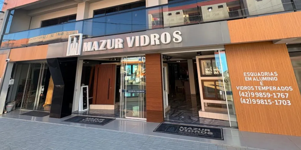 Mazur Vidros é especializada em esquadrias de alumínio, esquadrias de PVC e vidros temperados
