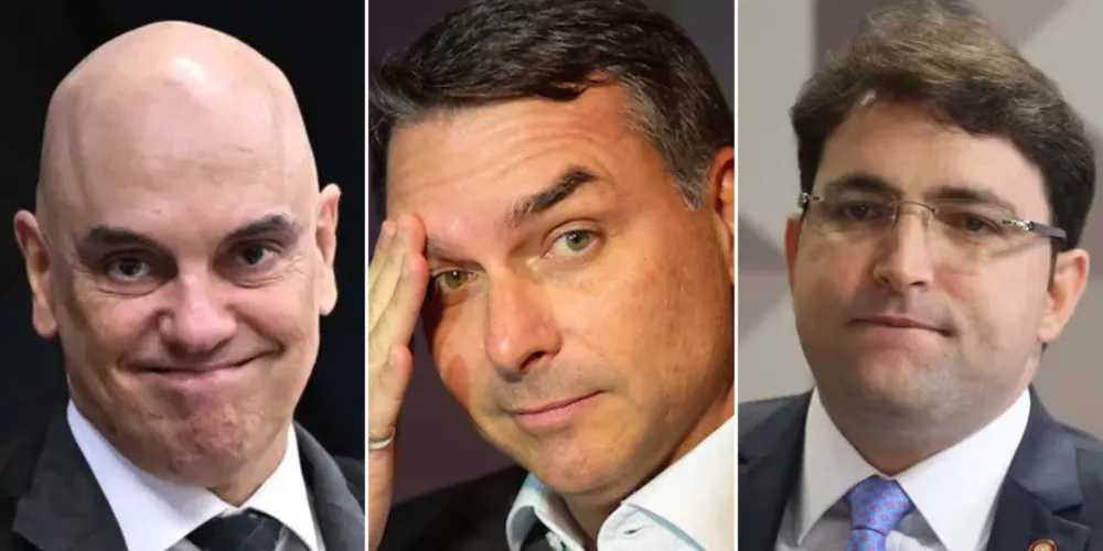 Alexandre de Moraes, Flávio Bolsonaro e Willer Tomaz